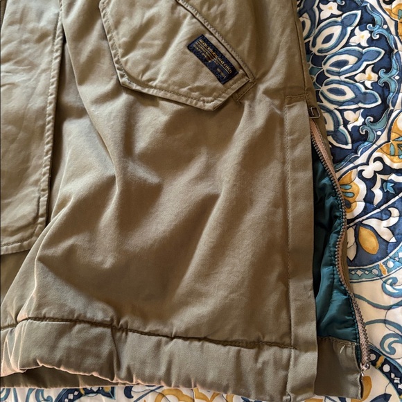 Abercrombie & Fitch Olive Green Sherpa Jacket Size Small - Picture 10 of 14